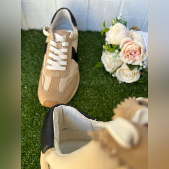 Dolce Vita B.Ntcd Tan Multi Leather Nylo Sneakers women size 9 New - Picture 16 of 17